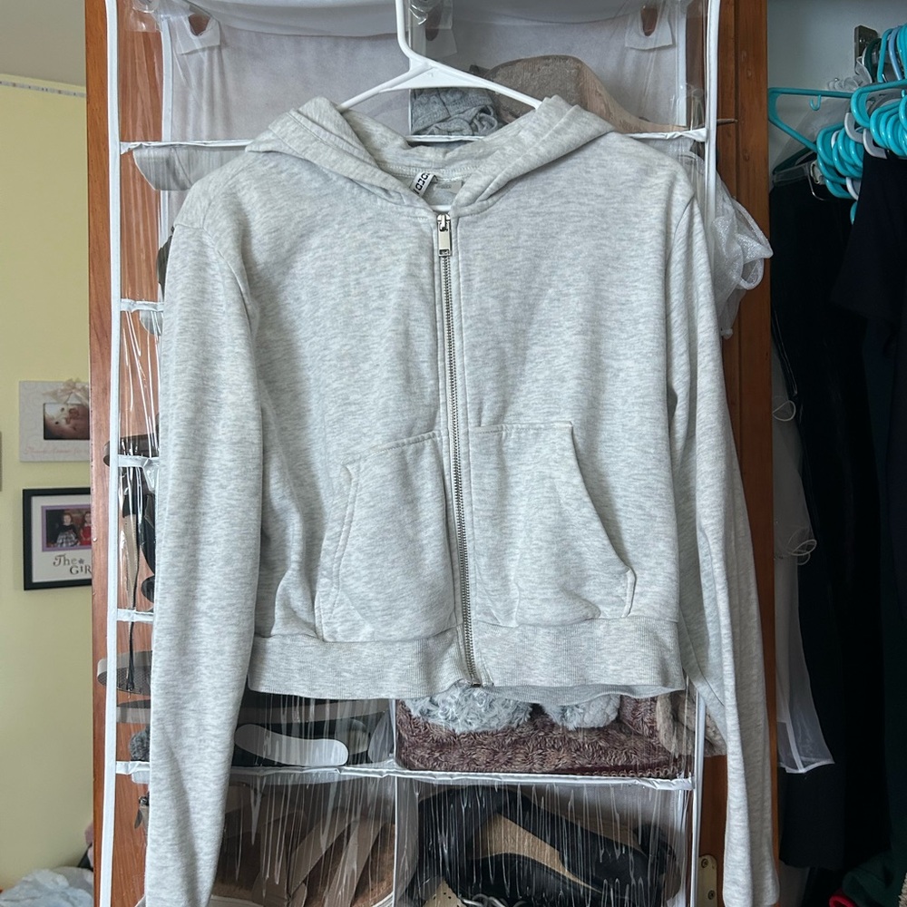 H&M Gray Zip-Up Hoodie